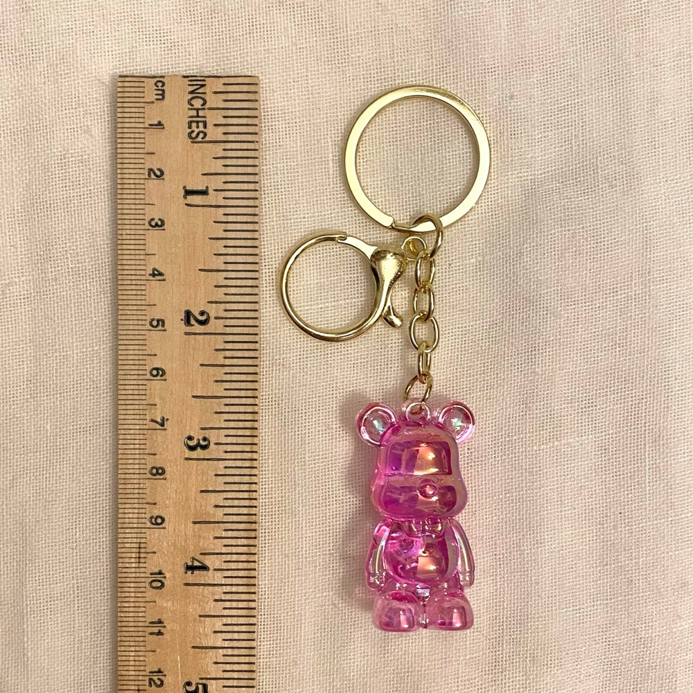Iridescent Teddy Bear Keychain/Bag Charm Set of 6 | Add some fun to your bag - Picture 8 of 9